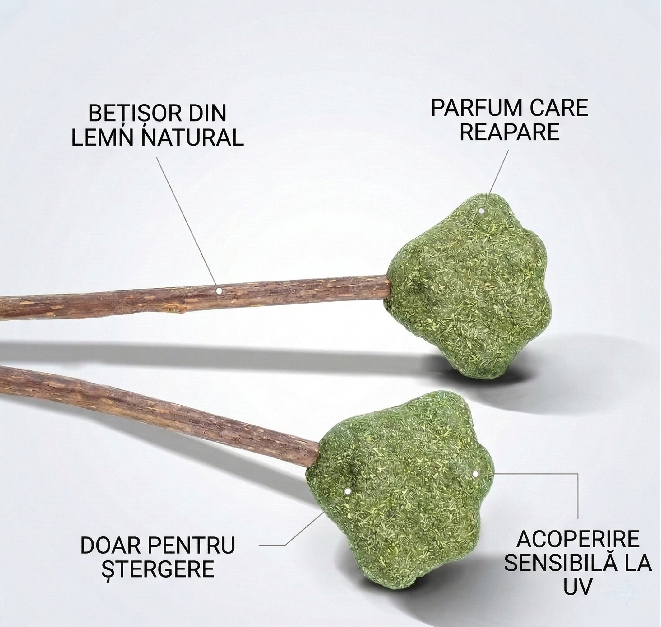 Acadele cu iarba mâței (Catnip + Silver Vine) pentru pisici (Set 6)