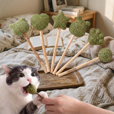 Acadele cu iarba mâței (Catnip + Silver Vine) pentru pisici (Set 6)