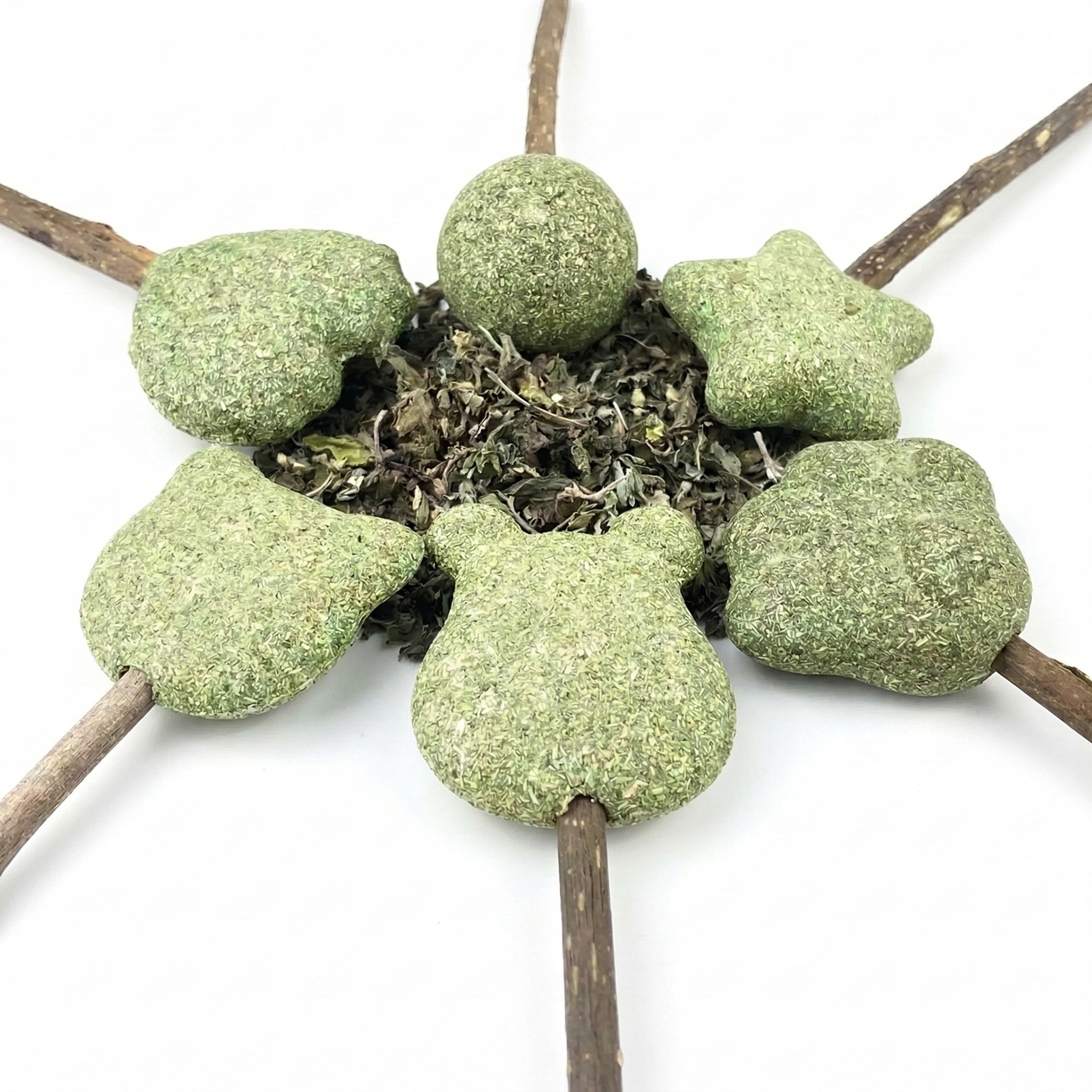 Acadele cu iarba mâței (Catnip + Silver Vine) pentru pisici (Set 6)