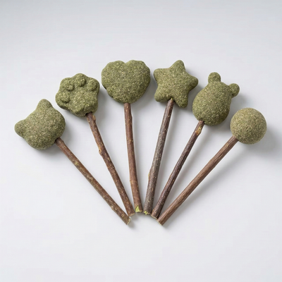 Acadele cu iarba mâței (Catnip + Silver Vine) pentru pisici (Set 6)