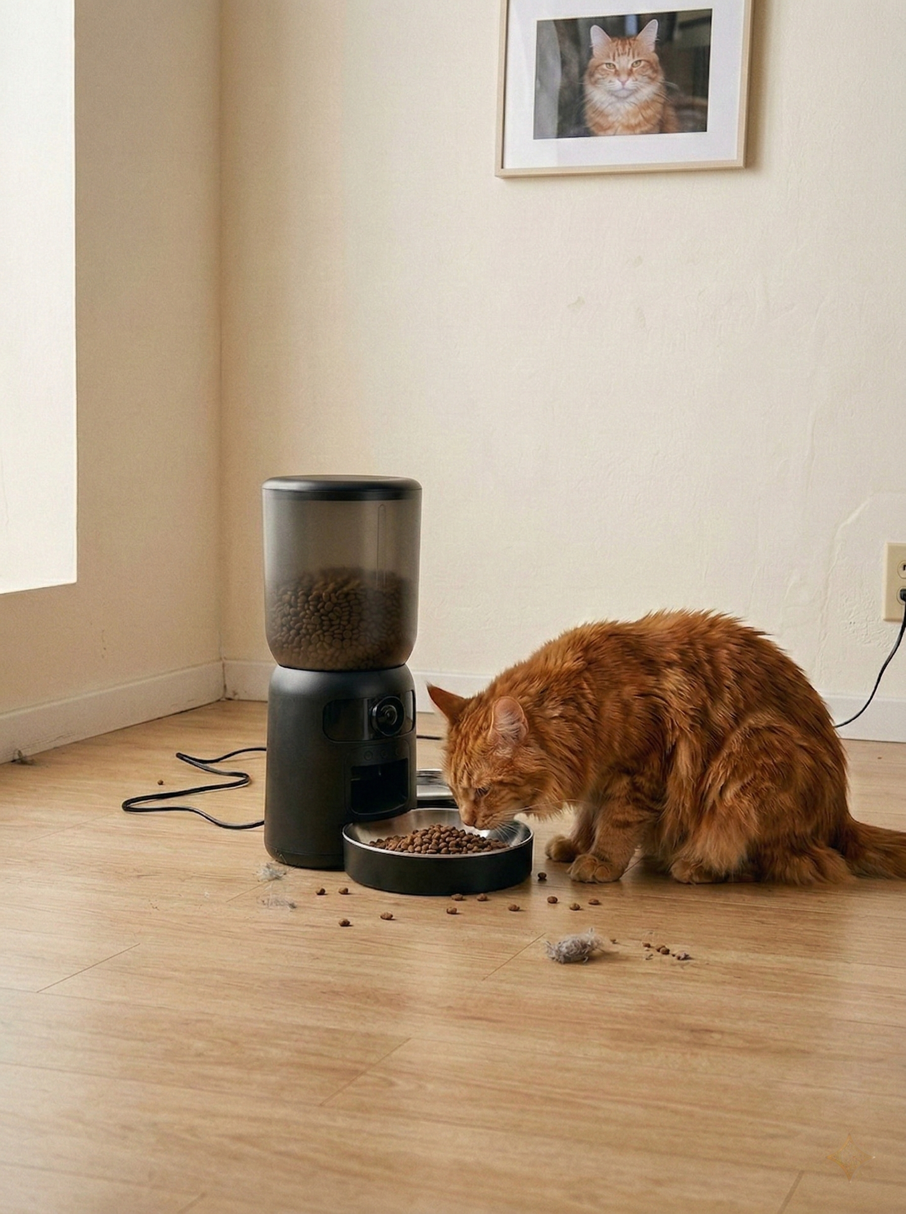 Feeder automat cu cameră duală WiFi pentru pisici (5L), 2K, APP Night vision, 180°, WiFi dual-band 2.4G + 5G, Audio bidirecțional