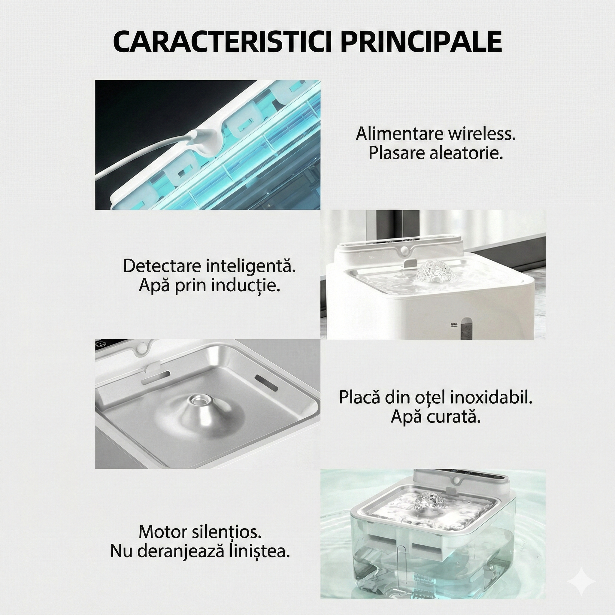 Fântână automată de apă pentru pisici și câini, 2L – Elecpet