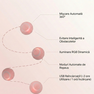 Minge interactivă smart pentru pisici (USB-C)