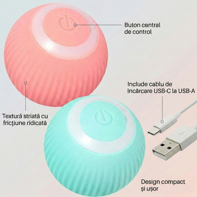 Minge interactiva pisici smart USB-C cu LED RGB si senzori proximitate UrbanCat