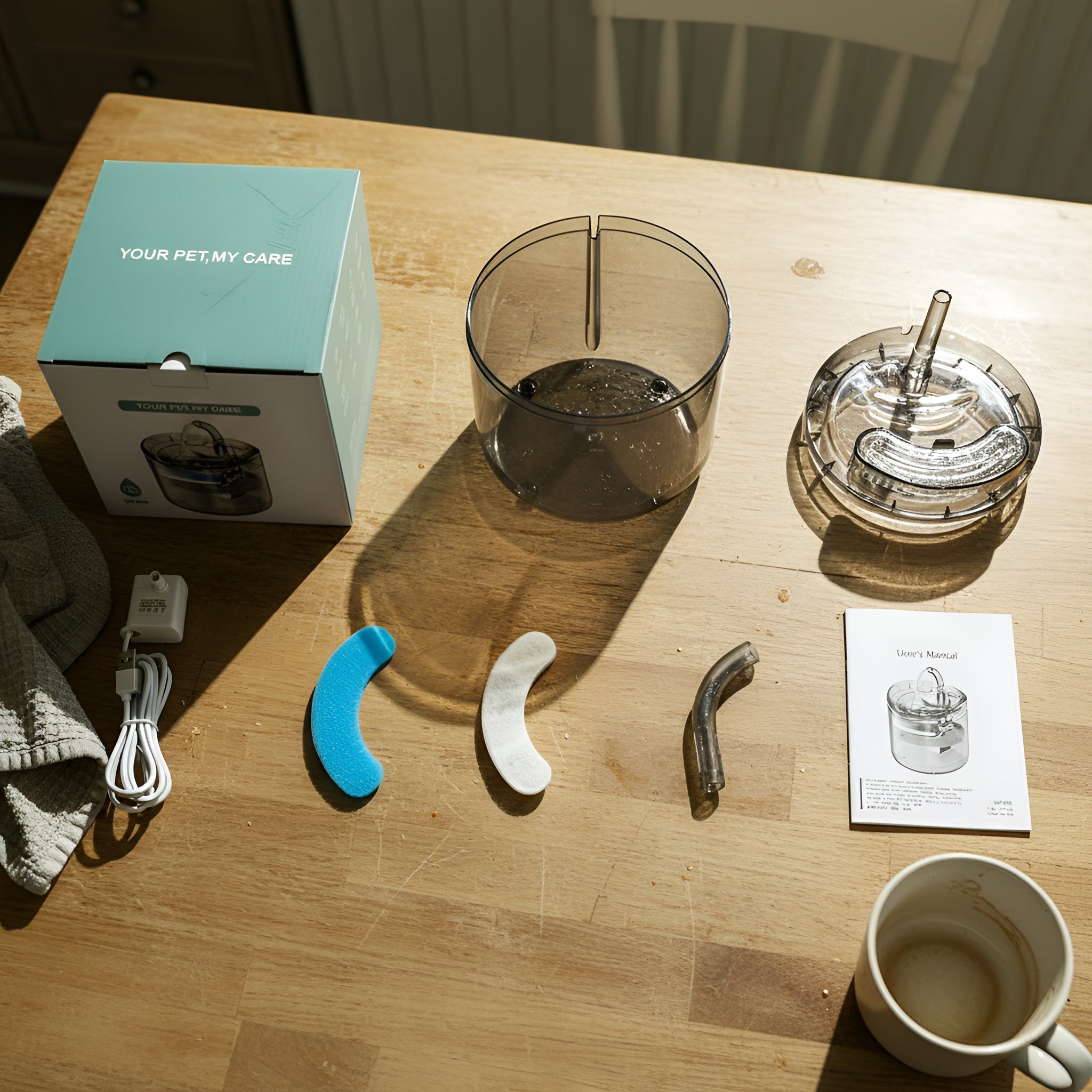 Fântână automată pentru pisici (2L) - i - vory|Urban|