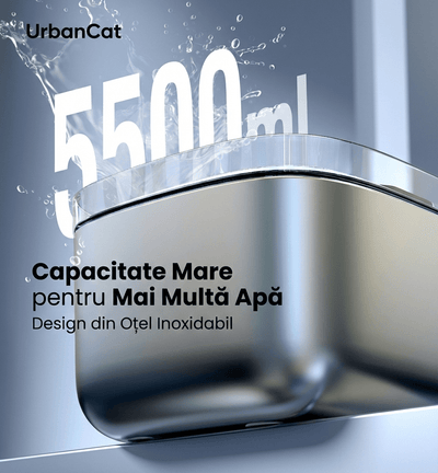 Fântână automată pentru pisici (5.5L, Inox + UV - C) - i - vory|Urban|
