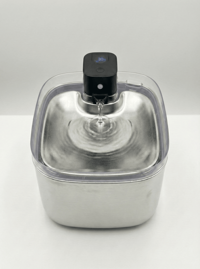 Fântână automată pentru pisici (5.5L, Inox + UV - C) - i - vory|Urban|